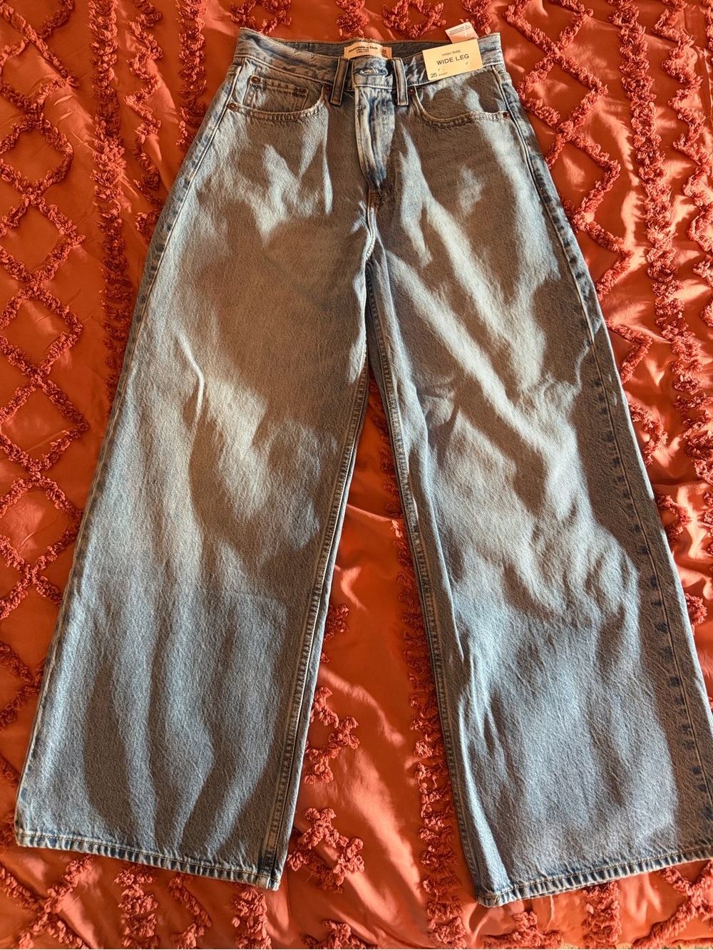 Abercrombie & Fitch Light Blue Wide-Leg Jeans